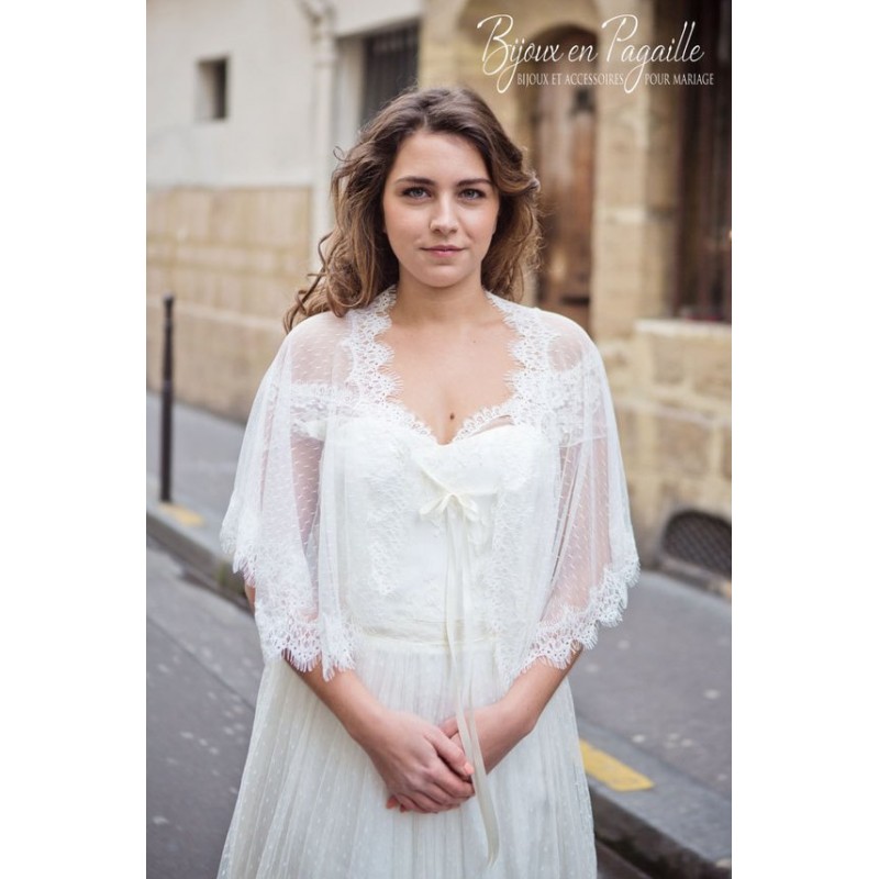 Cape sales dentelle mariage