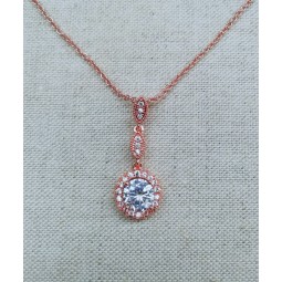 Collier zircon rose gold
