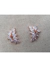 Boucles d'oreilles mariage rose gold zircon