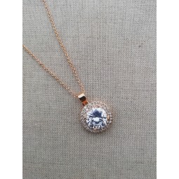collier cristal strass zircon or mariage