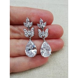 Boucles d'oreilles cristal zircon mariage
