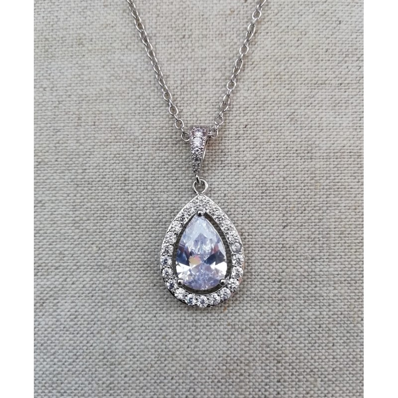 Collier mariage zircon strass swarovski Collier mariage zircon strass swarovski