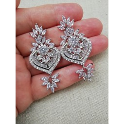 Boucles d'oreilles zircon mariage